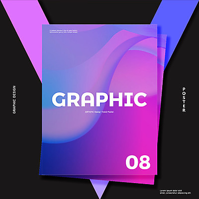 포스터 그래픽백그라운드 일러스트 타이포그라피 사람없음 그래픽 파란색 유행 보라색 8 그라데이션 기하학 국내일러스트 AI파일 문자 컬러 백그라운드 무늬 숫자 파일형식 벡터