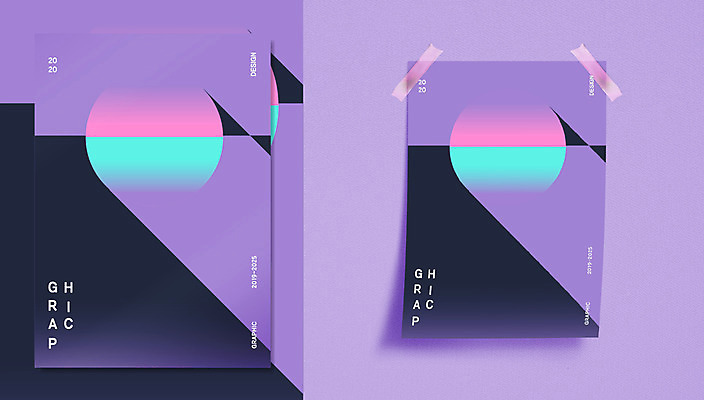 도형 포스터 종이 일러스트 사람없음 그래픽 컬러풀 유행 원형 테이프 그라데이션 목업 국내일러스트 AI파일 컬러 문구용품 파일형식 벡터