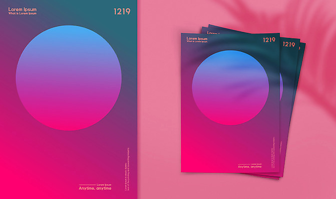 도형 포스터 일러스트 그림자 사람없음 그래픽 야자수 유행 원형 그라데이션 야자수잎 국내일러스트 AI파일 나무 잎 파일형식 벡터