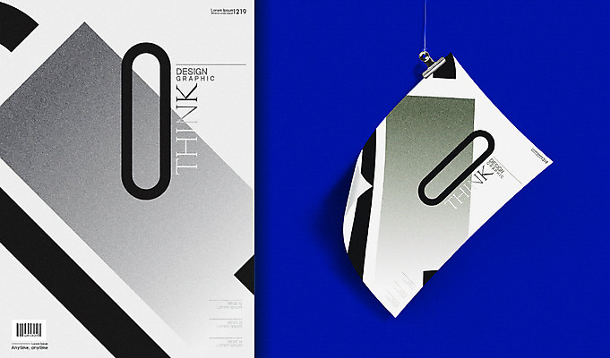 도형 포스터 생각 일러스트 집게 사람없음 그래픽 파란색 유행 검은색 클립 국내일러스트 AI파일 컬러 파일형식 벡터