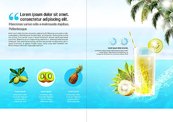 PSD 템플릿 북디자인 출판디자인 내지 리플렛 바다 북커버 그래프 나뭇잎 잔 키위 빨대 팜플렛 사람없음 야자수 파인애플 물보라 키위주스 스플래쉬 이미지템플릿 나무 식기 잎 과일 물 과일주스 열대과일 파일형식