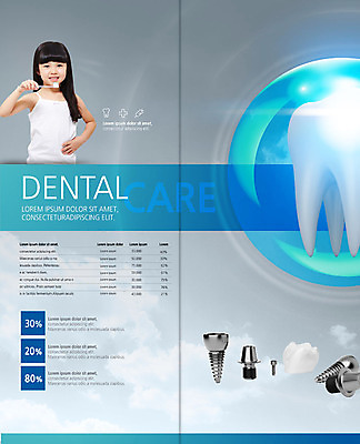 PSD 템플릿 북디자인 출판디자인 여자 내지 어린이 리플렛 2단접지 북커버 치과 한명 미소 사람 팜플렛 상반신 한국인 양치 칫솔 치아모형 임플란트 치아건강 소녀한명만 이미지템플릿 1 표정 건강 병원 동양인 위생용품 청결 치아 여자한명만 소녀만 파일형식