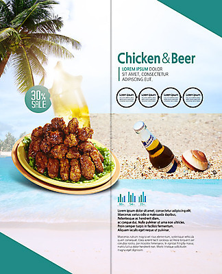 PSD 템플릿 접시 북디자인 출판디자인 내지 리플렛 바다 2단접지 북커버 그래프 조개 맥주 팜플렛 해변 사람없음 여름 모래사장 야자수 세일 치킨 양념치킨 거품 맥주잔 맥주병 치맥 이미지템플릿 나무 식기 계절 술잔 술병 어패류 주류 닭고기요리 파일형식