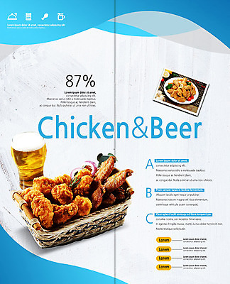 식물 템플릿 식기 음식 리플렛 다수 토마토 채소 술잔 과일 맥주 주류 치킨 닭고기요리 파일형식 다양 메뉴판 생맥주 닭다리 방울토마토 레몬 접시 잎 슬라이스 양파 바구니 맥주잔 치킨너겟 후라이드치킨 사람없음 팜플렛 출판디자인 북디자인 북커버 PSD 내지 2단접지 치맥 이미지템플릿 프라이드치킨