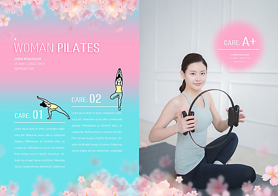 전신 PSD 템플릿 북디자인 응시 출판디자인 여자 꽃 내지 리플렛 벽 포즈 북커버 건강 관리 미소 사람 팜플렛 성인 세명 30대 운동 건강관리 한국인 매트 에이플러스 기구운동 필라테스 성인여자만 이미지템플릿 식물 시선 표정 동양인 장년 점수 여자만 성인만 파일형식