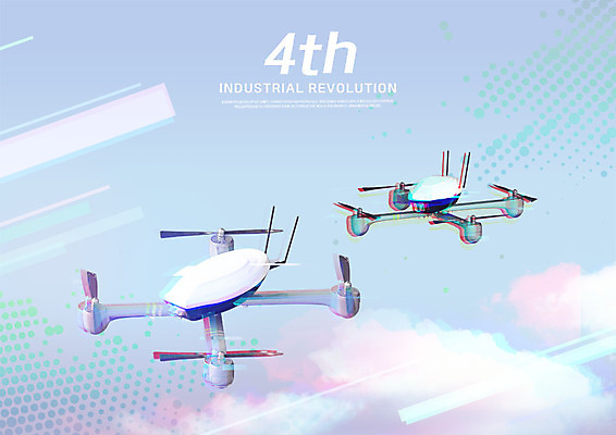 PSD 구름 편집이미지 하늘 사람없음 물방울무늬 비행 스마트 두대 드론 4차산업 모빌리티 이미지편집 자연요소 산업 교통수단 컨셉 2 무늬 파일형식