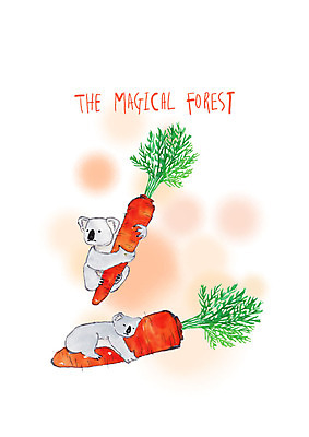 PSD 동물 엎드리기 두마리 채소 일러스트 안기 붓터치 휴식 수채화 사람없음 당근 잠 코알라 국내일러스트 컨셉 2 포유류 모션 뿌리채소 파일형식