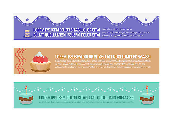 템플릿 배너템플릿 가로배너 촛불 사각프레임 사람없음 케이크 물방울무늬 현수막 컵케이크 물결무늬 배너세트 AI파일 배너 물결 무늬 초 디저트 프레임 가로 세트 사각형 파일형식 벡터