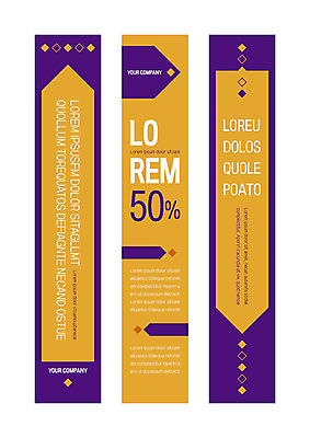 템플릿 배너템플릿 세로배너 패턴 사각프레임 사람없음 보라색 주황색 현수막 마름모 배너세트 AI파일 도형 배너 컬러 무늬 프레임 세로 세트 사각형 파일형식 벡터