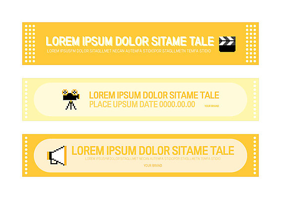 템플릿 배너템플릿 가로배너 사각프레임 사람없음 확성기 현수막 클래퍼보드 영화촬영 촬영장비 배너세트 AI파일 배너 프레임 가로 세트 사각형 촬영 도구 파일형식 벡터