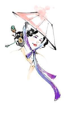 PSD 전통 여자 일러스트 캘리그라피 붓터치 한명 미소 사람 상반신 성인 한국인 한복 번짐 비녀 어우동모자 인물화 헤어액세사리 국내일러스트 모자_잡화 1 한국전통 장신구 전통소품 표정 동양인 장식 전통의상 그림 파일형식 효과