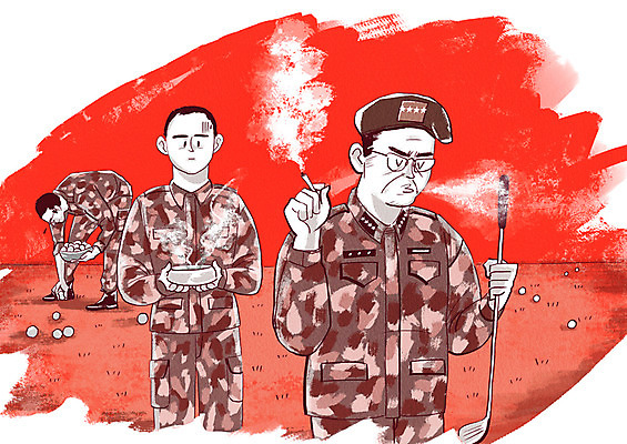 전신 PSD 남자 일러스트 골프공 군대 담배 들기 사람 상반신 성인 세명 군인 골프채 사회이슈 재떨이 담배연기 곤란 밤줍기 성인남자만 갑질 국내일러스트 직업 컨셉 공 모션 골프용품 연기 국군 남자만 성인만 파일형식 줍기