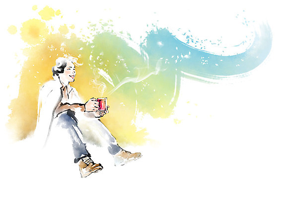 전신 PSD 남자 음료 일러스트 캘리그라피 붓터치 휴식 나뭇잎 한명 미소 들기 사람 앉기 성인 컵 나뭇가지 번짐 성인남자한명만 국내일러스트 나무 1 식기 컨셉 잎 모션 표정 남자한명만 성인남자만 파일형식 효과