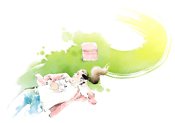 PSD 여자 음악 이어폰 일러스트 캘리그라피 붓터치 휴식 한명 사람 상반신 성인 눕기 듣기 번짐 성인여자한명만 국내일러스트 1 음향기기 컨셉 모션 문화예술 여자한명만 성인여자만 파일형식 효과