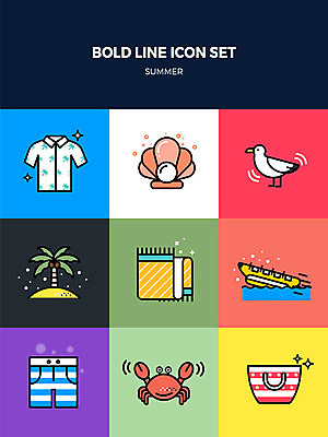 아이콘 수영복 섬 갈매기 조개 사람없음 여름 세트 야자수 꽃게 반팔티셔츠 진주 바나나보트 비치백 볼드라인 2D아이콘 AI파일 나무 옷 계절 티셔츠 조류 어패류 게 보트 보석 라인아이콘 파일형식 벡터 가방_잡화