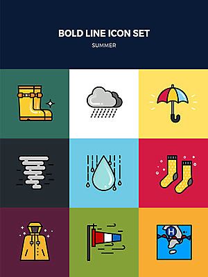 아이콘 우산 양말 장화 사람없음 여름 세트 젖음 물방울 비 우비 비구름 태풍 풍향계 우리나라지도 볼드라인 2D아이콘 AI파일 자연요소 옷 계절 신발 지도 날씨 기계 자연재해 라인아이콘 먹구름 파일형식 벡터 구름_자연