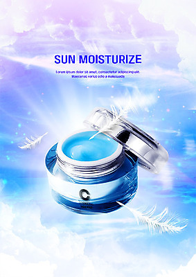 PSD 구름 편집이미지 사람없음 빛 뷰티 화장품 선크림 깃털 수분크림 이미지편집 자연요소 파일형식