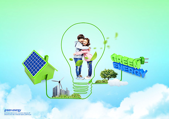 전신 PSD 나무 편집이미지 응시 여자 남자 어린이 안기 주택 미소 사람 빌딩 두명 모형 한국인 그린에너지 플러그 전기에너지 집열판 풍향계 전구모양 이미지편집 모양 식물 시선 전구 모션 표정 동양인 건물 기계 에너지 태양에너지 파일형식