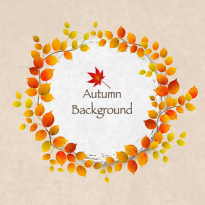 백그라운드 단풍 일러스트 프레임 사람없음 가을 나뭇가지 원형 원형프레임 동그란 가을배경 국내일러스트 AI파일 도형 나무 계절 잎 파일형식 벡터 가을_계절