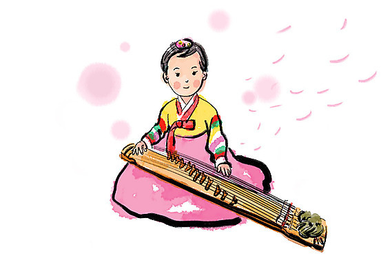 전신 PSD 한국전통 여자 전통문화 일러스트 캘리그라피 붓터치 국악기 국악 한명 사람 앉기 성인 한복 번짐 가야금 국내일러스트 1 전통 문화 악기 음악 모션 현악기 한국 전통의상 파일형식 효과