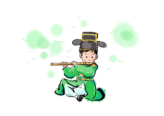 전신 PSD 한국전통 남자 전통문화 일러스트 캘리그라피 붓터치 국악기 국악 한명 사람 앉기 성인 연주자 전통의상 번짐 대금 국내일러스트 1 전통 문화 악기 음악 모션 한국 음악가 목관악기 파일형식 효과