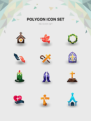 아이콘 기독교 종교 십자가 촛불 지팡이 사랑 사람없음 세트 교회 기도 하트 예수 비둘기 손모양 가시면류관 폴리곤 2D아이콘 AI파일 모양 감정 초 종교용품 종교건축 조류 건물 신_종교 파일형식 벡터 손_신체부위
