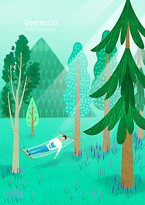 전신 PSD 나무 남자 일러스트 휴식 산 한명 사람 잔디 초원 성인 책 눕기 공간 들꽃 잠 숲 들풀 해먹 안식처 휴식처 국내일러스트 식물 1 꽃 컨셉 모션 침대 파일형식