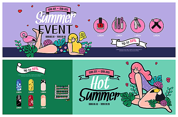 전신 PSD 템플릿 배너 배너템플릿 여자 수영복 ZIP 엎드리기 웹템플릿 사람 앉기 이벤트 성인 두명 여름 뷰티 세일 현수막 네일아트 손톱 매니큐어 앵무새 네일용품 손톱깎이 열대꽃 열대잎 이벤트배너 웹배너 성인여자만 빅배너 손 옷 계절 꽃 잎 모션 조류 화장품 미용용품 여자만 성인만 파일형식