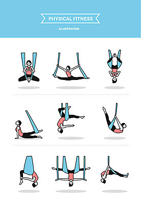 전신 여자 일러스트 사람 여러명 성인 운동 스트레칭 요가자세 헬스밴드 플라잉요가 국내일러스트 AI파일 포즈 다수 요가 건강 파일형식 벡터