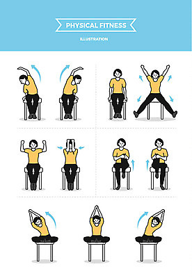 전신 여자 의자 일러스트 사람 앉기 여러명 성인 스트레칭 팔운동 맨손체조 옆구리운동 맨손운동 하체운동 국내일러스트 AI파일 가구 다수 모션 운동 체조 파일형식 벡터