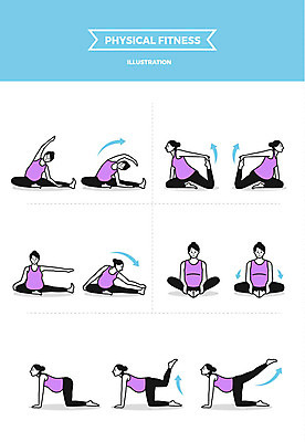 전신 여자 일러스트 사람 앉기 여러명 성인 운동 요가자세 옆구리운동 다리들기 임산부요가 국내일러스트 AI파일 포즈 다수 요가 모션 건강 스트레칭 파일형식 벡터