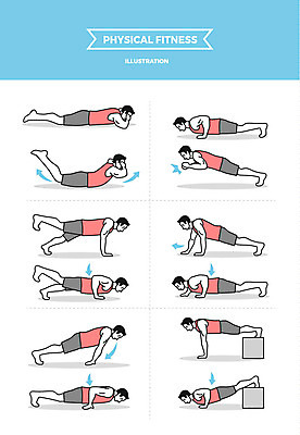 전신 남자 일러스트 사람 여러명 성인 운동 헬스 헬스장 팔굽혀펴기 헬스동작 맨손운동 복근운동 허리운동 플랭크 코어운동 맨몸운동 국내일러스트 AI파일 다수 건강 파일형식 벡터