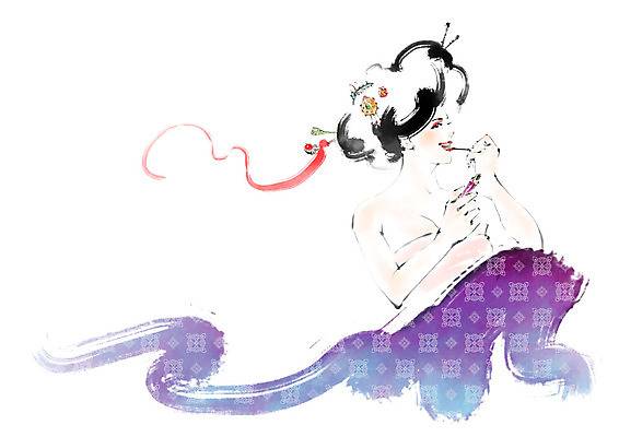 PSD 전통 여자 일러스트 캘리그라피 붓터치 한명 미소 사람 성인 뷰티 전통문양 한국인 립스틱 한복 바르기 올림머리 번짐 비녀 헤어액세사리 국내일러스트 1 한국전통 문양 헤어스타일 장신구 모션 전통소품 표정 동양인 장식 화장품 전통의상 파일형식 효과