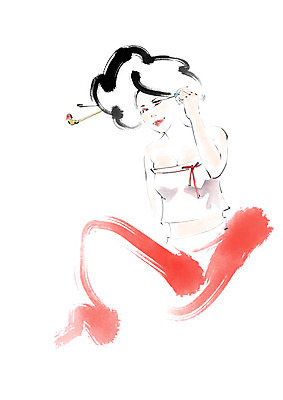 PSD 전통 여자 일러스트 캘리그라피 붓터치 한명 미소 사람 성인 뷰티 손들기 한국인 한복 올림머리 번짐 비녀 국내일러스트 1 한국전통 헤어스타일 모션 전통소품 표정 동양인 전통의상 파일형식 효과 헤어액세사리