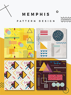 디자인 패턴 일러스트 추상 창조 사람없음 장식 사각형 줄무늬 원형 화려 삼각형 낙서 즐거움 작품 기하학 물결무늬 멤피스디자인 국내일러스트 AI파일 도형 감정 물결 컨셉 무늬 미술 파일형식 벡터