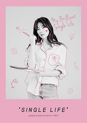 PSD 편집이미지 응시 여자 시계 전구 전등 한명 사람 상반신 성인 30대 연필 한국인 스케치북 싱글 문서 싱글라이프 성인여자한명만 이미지편집 1 라이프스타일 시선 학용품 조명 동양인 장년 필기구 여자한명만 성인여자만 파일형식