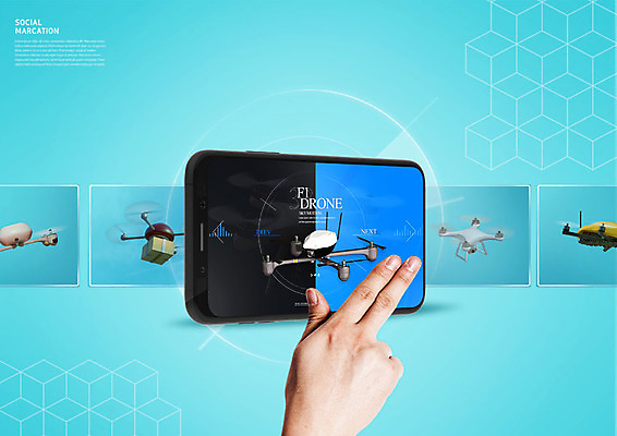 PSD 편집이미지 손 한손 종류 한명 사람 손짓 성인 신체부위 스마트폰 핸드폰 스크린 다양 드론 4차산업 이미지편집 1 산업 다수 모션 전자제품 스마트기기 파일형식