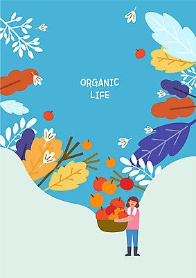 전신 라이프스타일 여자 과일 일러스트 나뭇잎 한명 미소 사람 성인 바구니 농사 수확 나뭇가지 농부 즐거움 유기농 담기 흩날리기 국내일러스트 AI파일 나무 직업 1 웰빙 감정 잎 농업 모션 표정 생활 파일형식 벡터