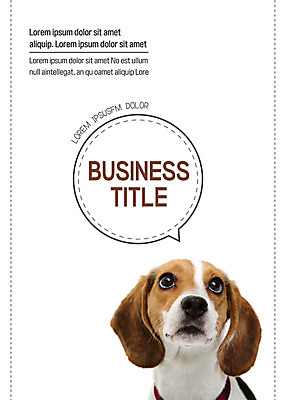 템플릿 한마리 표지 말풍선 사람없음 강아지 프레젠테이션 문서템플릿 서식 문서 비글 제안서 반려 이미지템플릿 AI파일 1 반려동물 개 파일형식 벡터