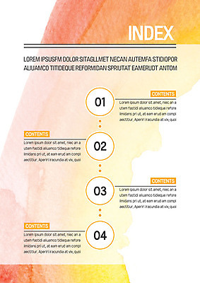 템플릿 내지 수채화 사람없음 프레젠테이션 문서템플릿 서식 문서 번짐 제안서 순서 목차 이미지템플릿 AI파일 파일형식 벡터 효과