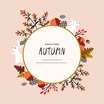 계절 열매 백그라운드 낙엽 두마리 일러스트 프레임 사람없음 가을 나뭇가지 토끼 도토리 솔방울 프레임일러스트 가을배경 국내일러스트 AI파일 나무 식물 잎 2 포유류 반려동물 견과류 파일형식 벡터 가을_계절