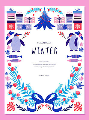 계절 리본 백그라운드 크리스마스장식 두마리 겨울 여러마리 일러스트 프레임 어류 사람없음 선물상자 크리스마스트리 여러개 눈송이 펭귄 솔잎장식 프레임일러스트 겨울배경 국내일러스트 AI파일 다수 크리스마스 2 조류 눈_날씨 선물 장식 상자 수중동물 파일형식 벡터