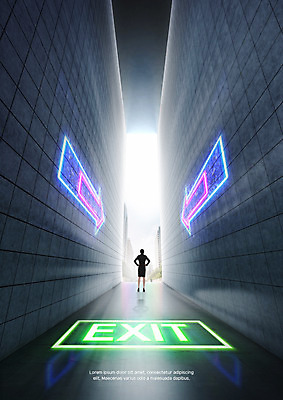 전신 PSD 편집이미지 여자 화살표 벽 허리손 비즈니스 한명 서기 사람 정장 빌딩 성인 뒷모습 빛 도시 네온 오피스룩 비상구 성인여자한명만 네온아트 이미지편집 1 옷 뷰포인트 포즈 모션 건물 여자한명만 성인여자만 파일형식