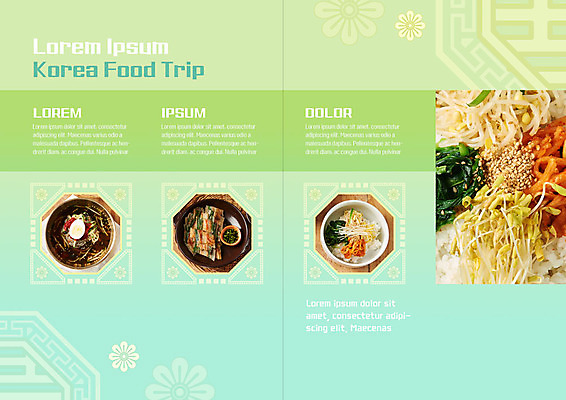 PSD 템플릿 한국전통 표지디자인 북디자인 출판디자인 내지 한식 리플렛 꽃무늬 북커버 팜플렛 사람없음 전통문양 전통음식 비빔밥 김치전 시금치무침 콩나물무침 파전 이미지템플릿 전통 문양 꽃 음식 무늬 한국 전 부침개 무침 파일형식