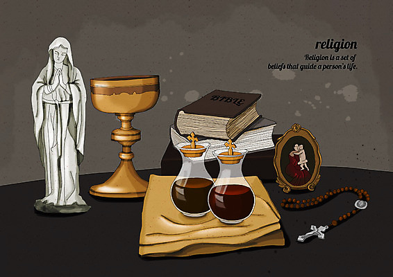 PSD 종교 액자 일러스트 종교용품 사람없음 와인 성경 천주교 두권 묵주 마리아상 성모마리아상 세례 국내일러스트 2 주류 파일형식