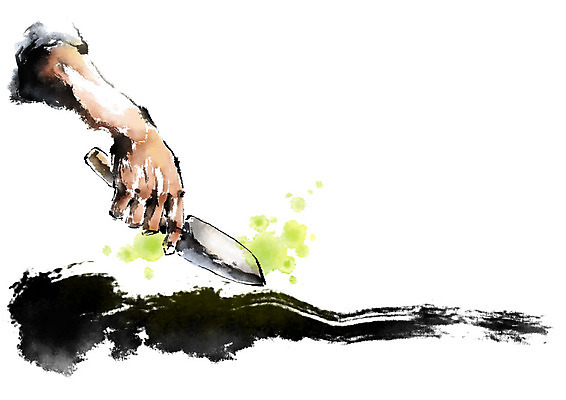 PSD 손 남자 일러스트 캘리그라피 붓터치 한명 사람 성인 신체부위 흙 농부 모종삽 번짐 땅파기 국내일러스트 직업 1 삽 파일형식 효과