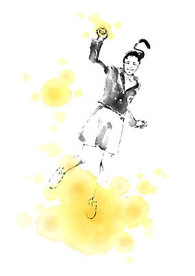 PSD 여학생 여자 교복 일러스트 캘리그라피 청소년 붓터치 한명 미소 웃음 사람 손들기 점프 파이팅 주먹 활발 즐거움 번짐 힘찬 국내일러스트 1 학생 옷 감정 컨셉 모션 표정 파일형식 효과