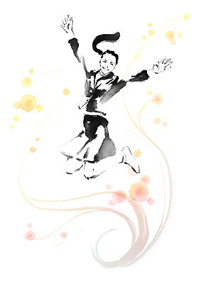 전신 PSD 여학생 여자 교복 일러스트 캘리그라피 청소년 팔벌리기 붓터치 한명 미소 사람 손들기 점프 활발 즐거움 번짐 힘찬 국내일러스트 1 학생 옷 감정 컨셉 모션 표정 파일형식 효과