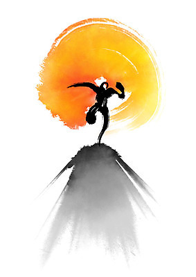 전신 PSD 남자 일러스트 비즈니스 캘리그라피 붓터치 한명 사람 성인 달리기 태양 희망 비즈니스맨 번짐 힘찬 국내일러스트 자연요소 1 감정 컨셉 모션 직장인 파일형식 효과