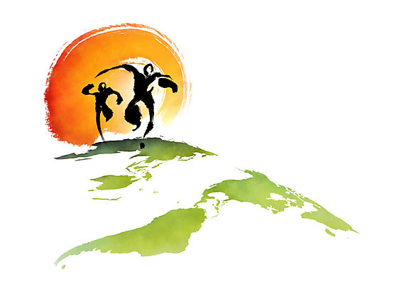 전신 PSD 남자 일러스트 비즈니스 캘리그라피 붓터치 함께함 사람 성인 두명 달리기 태양 희망 비즈니스맨 동료 언덕 번짐 힘찬 국내일러스트 자연요소 감정 컨셉 관계 모션 직장인 파일형식 효과